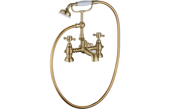 Tadlow Bath/Shower Mixer & Shower Kit - Brushed Brass