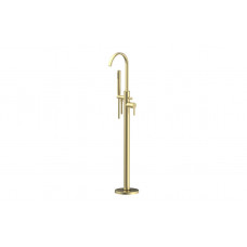 Evola Floor Standing Bath/Shower Mixer - Brushed Brass