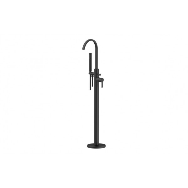 Evola Floor Standing Bath/Shower Mixer - Matt Black Bathroom Taps