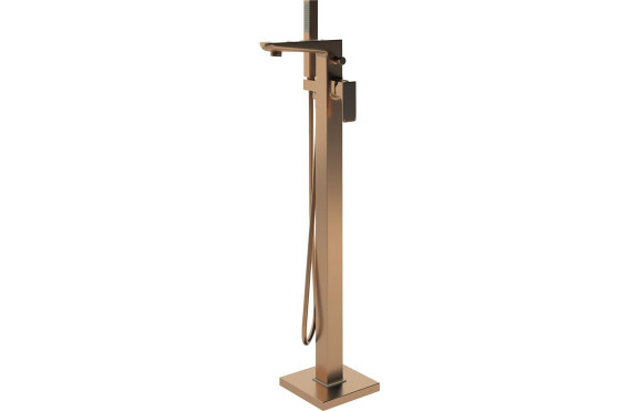 Berio Floor Standing Bath/Shower Mixer - Brushed Bronze