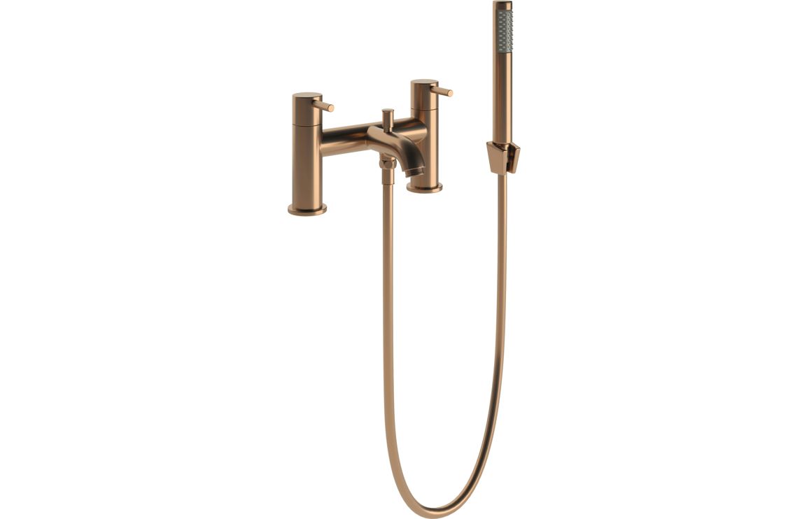 Pescara Bath/Shower Mixer & Bracket - Brushed Bronze