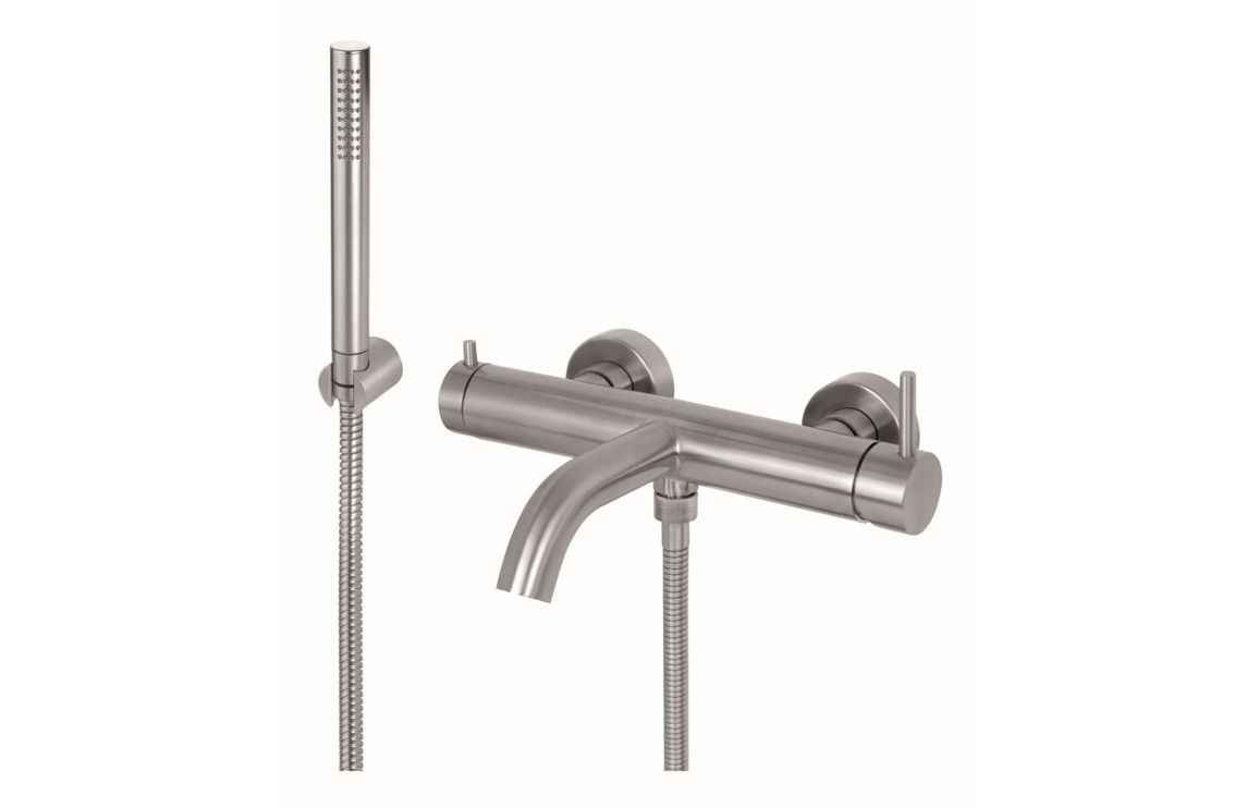 Vema Tiber Wall Mounted Bath/Shower Mixer - St/Steel