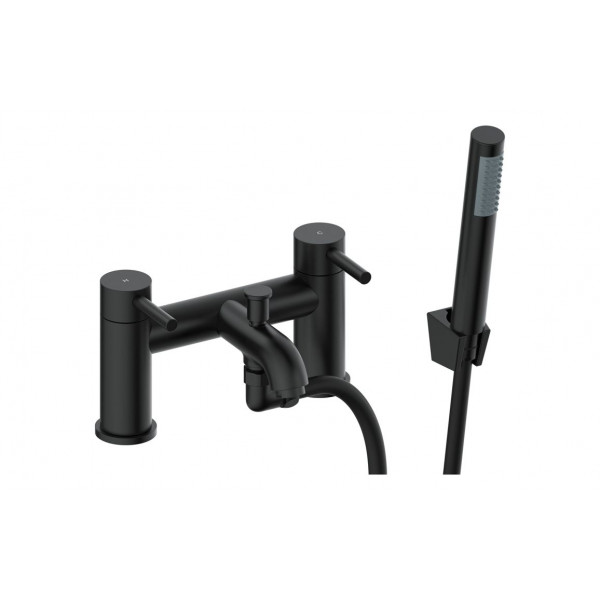 Pescara Bath/Shower Mixer & Bracket - Matt Black