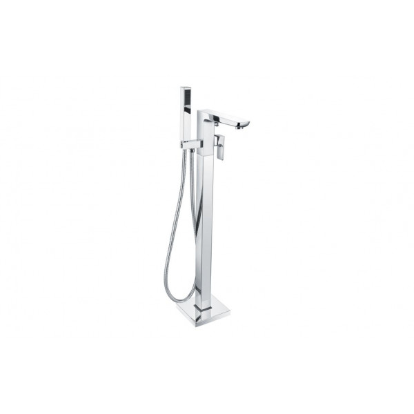 Berio Floor Standing Bath/Shower Mixer - Chrome Bathroom Taps Bathroom Taps
