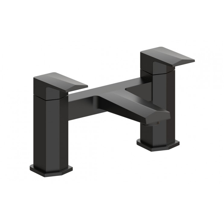 Roda Bath Filler - Matt Black Bathroom Taps