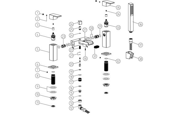 Marne Bath/Shower Mixer - Chrome