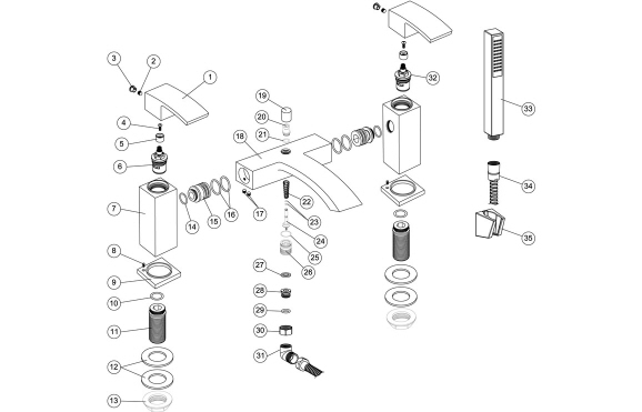 Corsica Bath/Shower Mixer - Chrome
