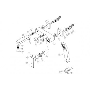 Zacara Wall Mounted Shower Mixer & Shower Kit - Chrome