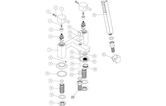 Toulon Bath/Shower Mixer - Chrome