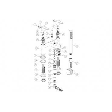 Abano Bath/Shower Mixer & Shower Kit - Chrome