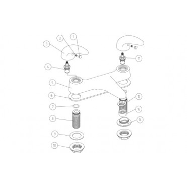 Nerola Range of Bathroom Taps & Mixers DITB2218 Nerola Low Pressure Bath Filler - Chrome Bathroom Taps