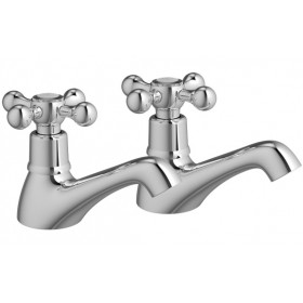 Salton Bath Pillar Taps - Chrome