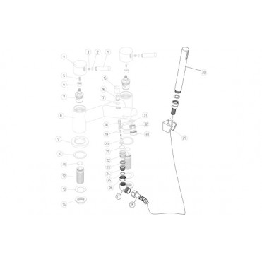 Bath Shower Mixers Chrome DITB2240 Liscia Bath/Shower Mixer & Bracket - Chrome