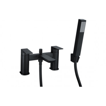 Berio Bath/Shower Mixer - Matt Black Bathroom Taps
