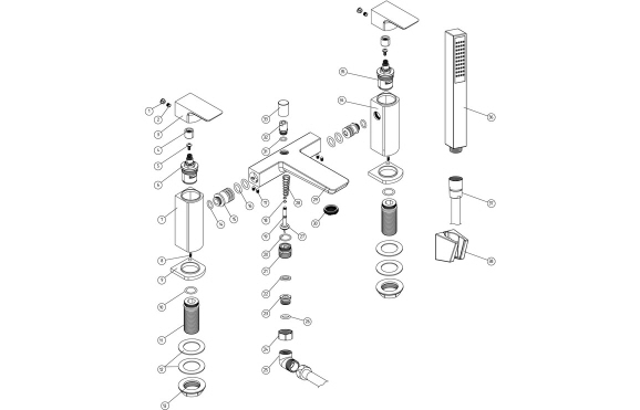 Berio Bath/Shower Mixer - Matt Black