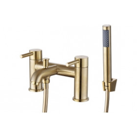Pescara Bath/Shower Mixer & Bracket - Brushed Brass