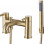 Pescara Bath/Shower Mixer & Bracket - Brushed Brass