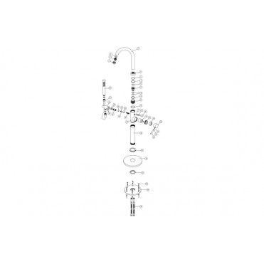 Pescara Floor Standing Bath/Shower Mixer - Brushed Brass