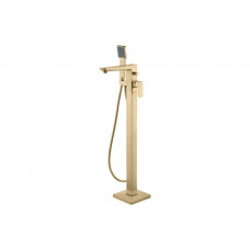 Berio Floor Standing Bath/Shower Mixer - Brushed Brass