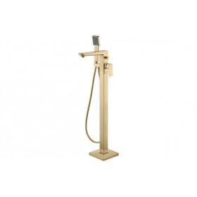 Berio Floor Standing Bath/Shower Mixer - Brushed Brass