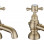 Tadlow Bath Pillar Taps - Brushed Brass