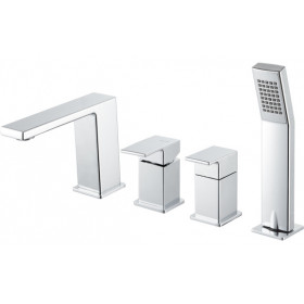 Vema Lys 4-Hole Deck Mounted Bath/Shower Mixer - Chrome