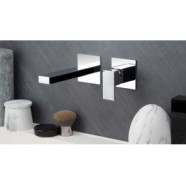 Vema Lys Wall Mounted Basin Mixer - Chrome Bathroom Taps