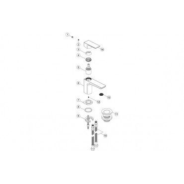 Berio Cloakroom Basin Mixer & Waste - Chrome