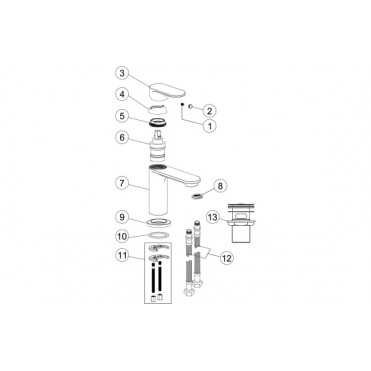 Loire Basin Mixer - Chrome