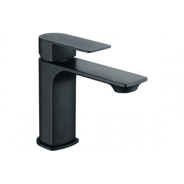Bellona Basin Mixer & Waste - Matt Black Bathroom Taps