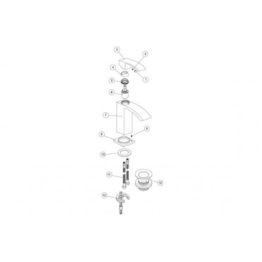 Corsica Cloakroom Basin Mixer - Chrome