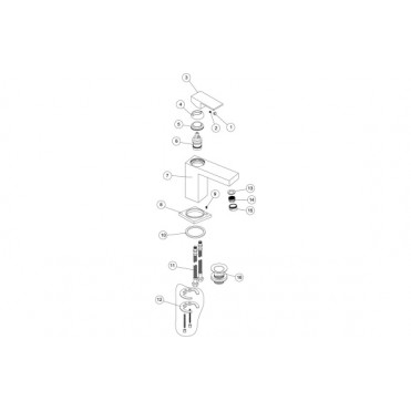 Zacara Basin Mixer & Waste - Chrome