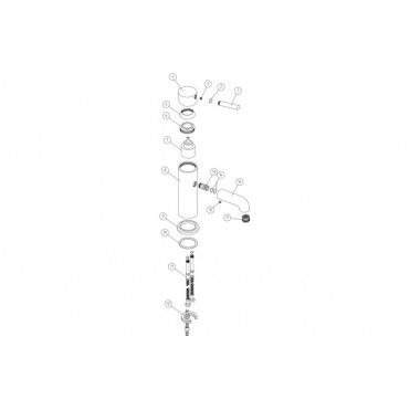 Pescara Basin Mixer & Waste - Brushed Brass