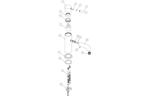 Pescara Basin Mixer & Waste - Brushed Brass