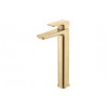 Berio Tall Basin Mixer - Brushed Brass