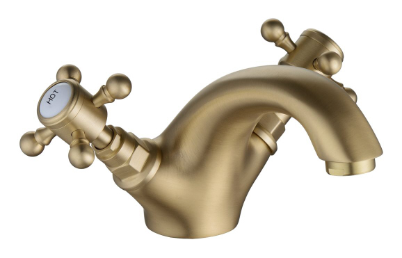 Tadlow Basin Mixer & Pop Up Waste - Brushed Brass