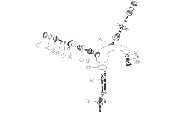 Tadlow Basin Mixer & Pop Up Waste - Brushed Brass