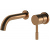 Pescara 155mm Wall Mounted Basin Mixer - Brushed Bronze