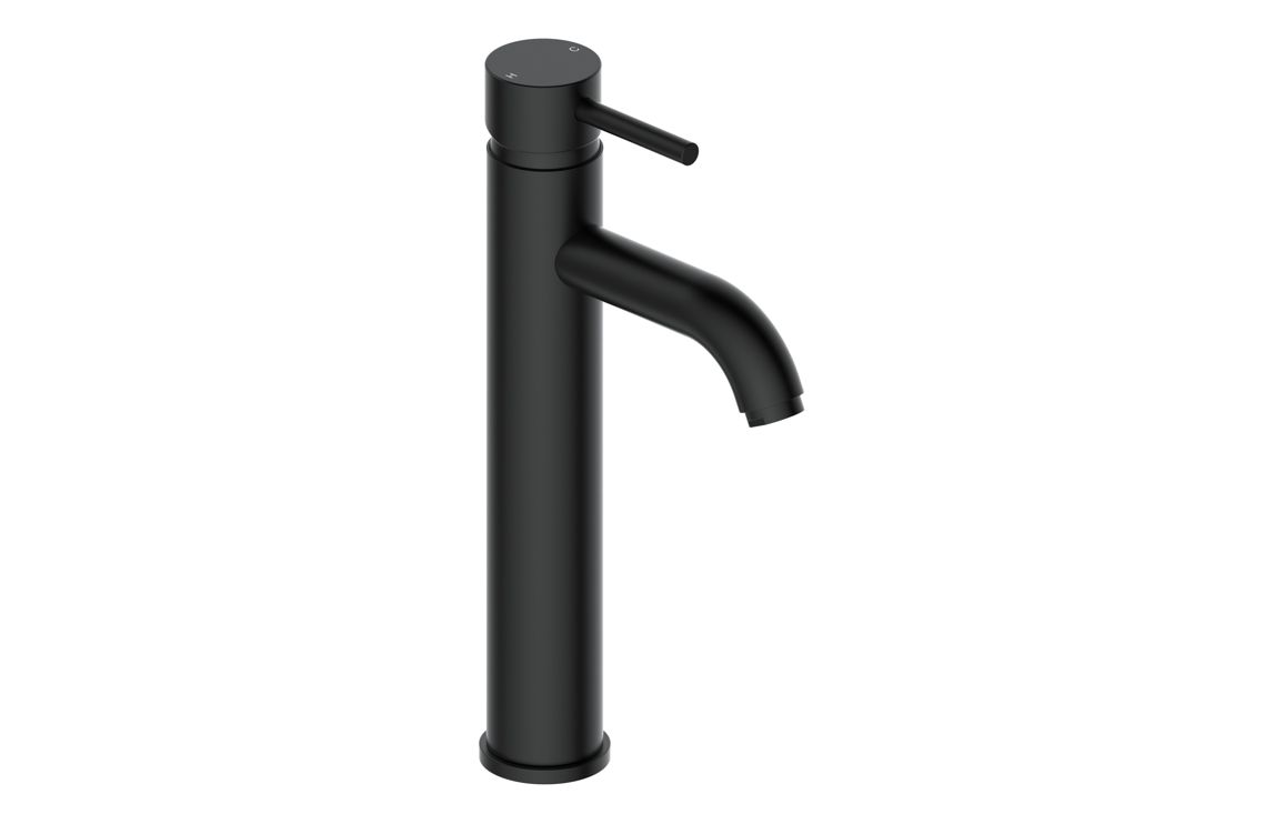 Pescara Tall Basin Mixer - Matt Black