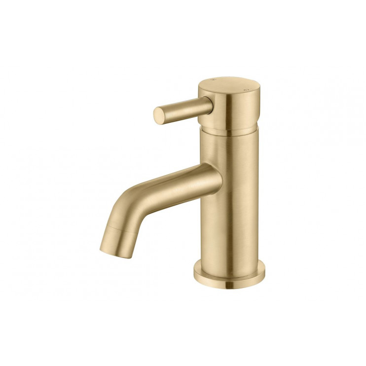 Pescara Cloakroom Basin Mixer & Waste - Brushed Brass