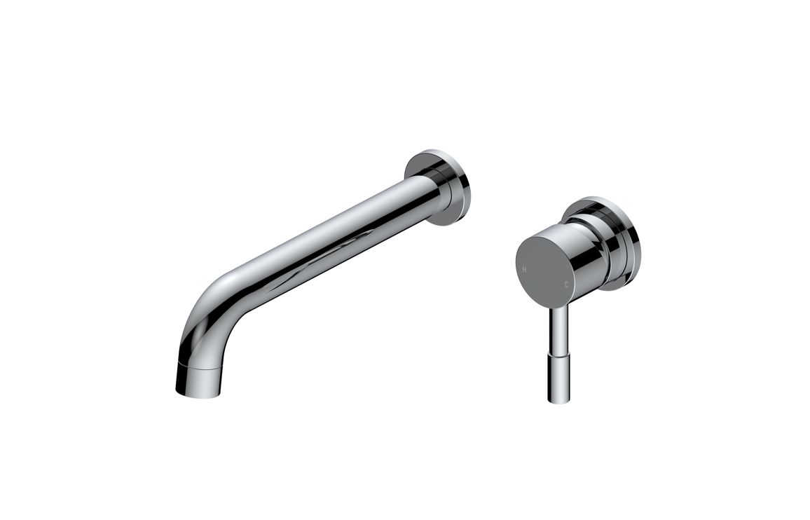 Pescara 220mm Wall Mounted Basin Mixer - Chrome