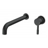 Pescara 220mm Wall Mounted Basin Mixer - Matt Black