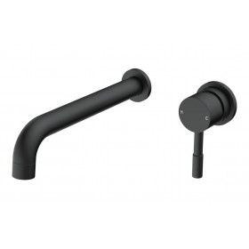 Pescara 220mm Wall Mounted Basin Mixer - Matt Black