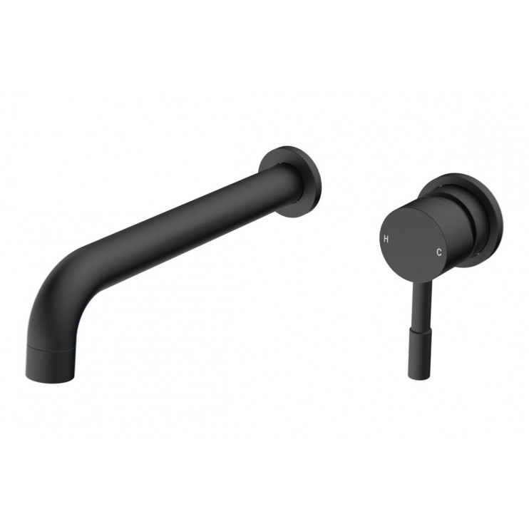 Pescara 220mm Wall Mounted Basin Mixer - Matt Black