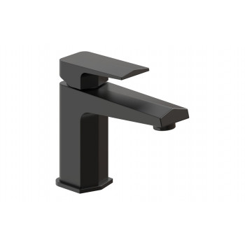 Roda Basin Mixer & Waste - Matt Black Bathroom Taps