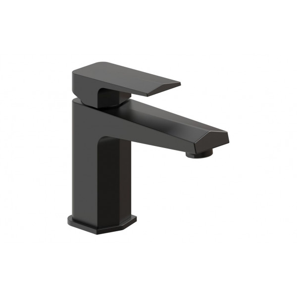 Roda Basin Mixer & Waste - Matt Black Bathroom Taps