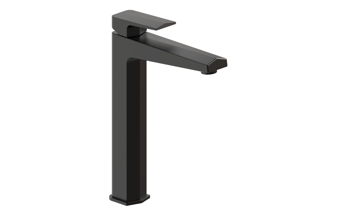 Roda Tall Basin Mixer - Matt Black