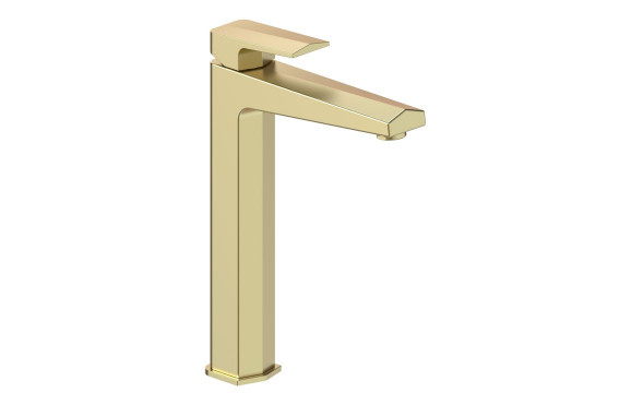 Roda Tall Basin Mixer - Brushed Brass
