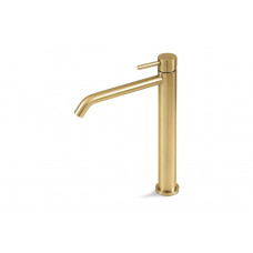 Vema Tiber Tall Basin Mixer - Brushed Brass Vema Tiber Tall Basin Mixer - Brushed Brass