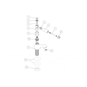 Millom Basin Pillar Taps - Chrome